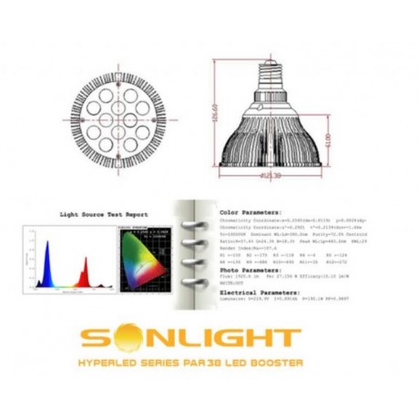 Sonlight Hyperled PAR38 - BLOOM Booster - 16W ( Flowering Phase - Φάση Ανθοφορίας)